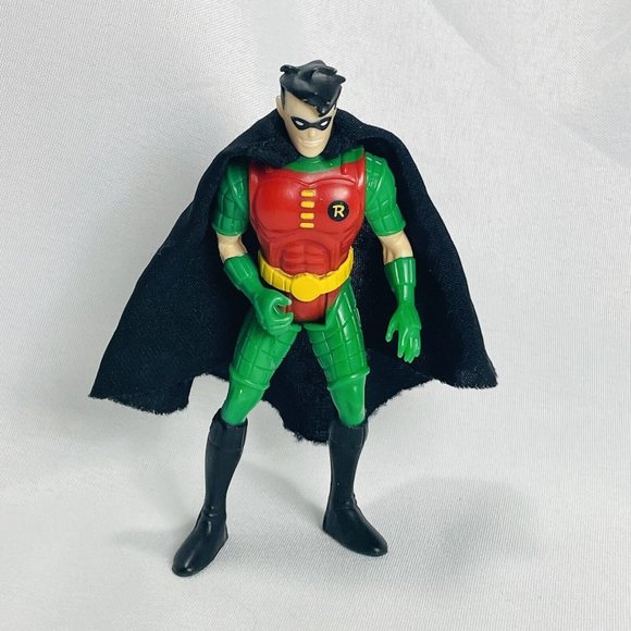 Vintage ROBIN 4.5” 1994 Black Cape Kenner Batman DC Comics Toy Action Figure - Picture 3 of 16